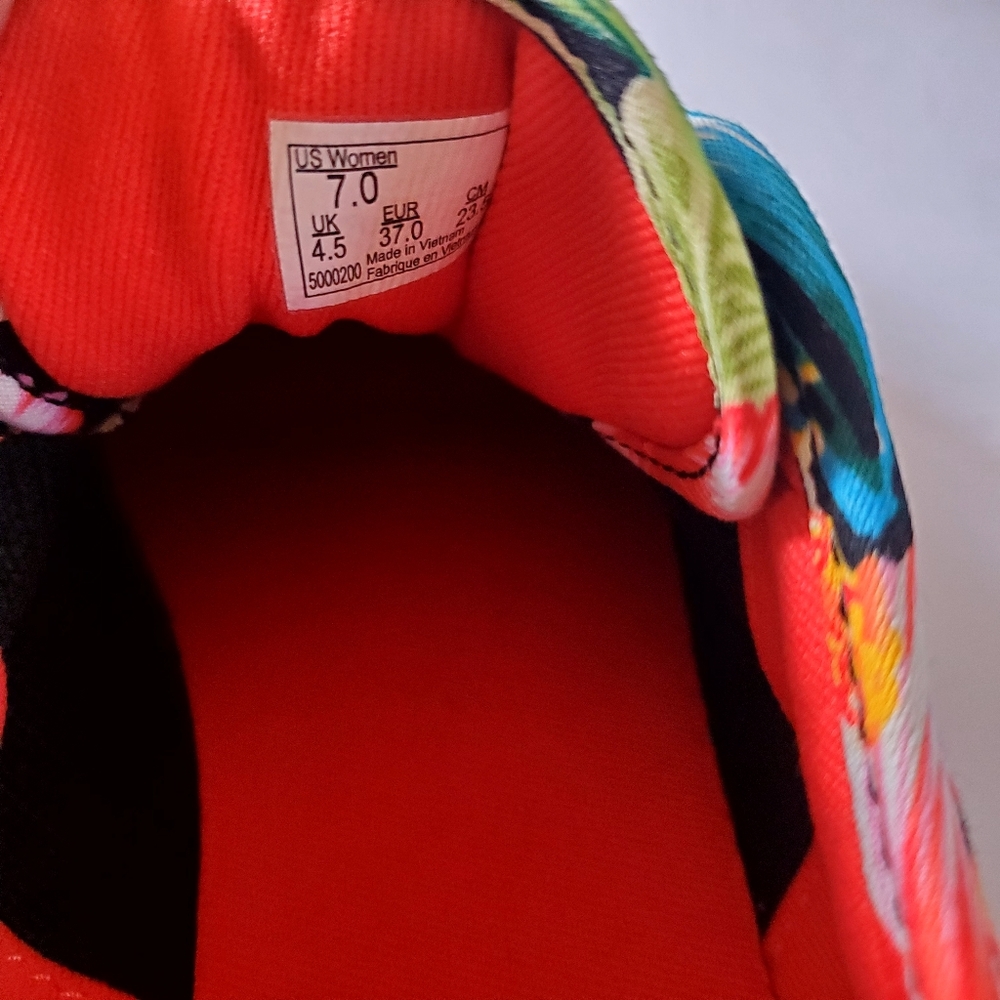 Vans Floral Canvas Sneakers Women' S Size 7 - Picture 6 of 7